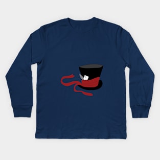 Mad Hatter Hat Recolor Kids Long Sleeve T-Shirt